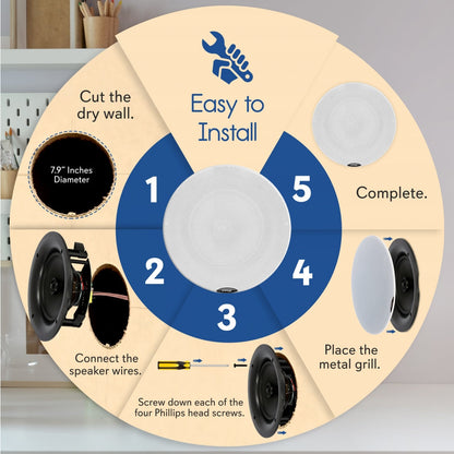 product image number 5 for Pyle 6.5'' Bluetooth Home Ceiling Speakers