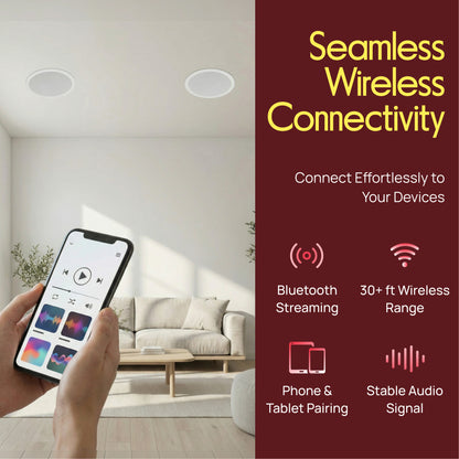 Haut-parleurs de plafond Bluetooth pour la maison de 8,0'' 