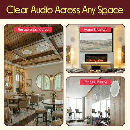 Haut-parleurs de plafond Bluetooth pour la maison de 8,0'' 