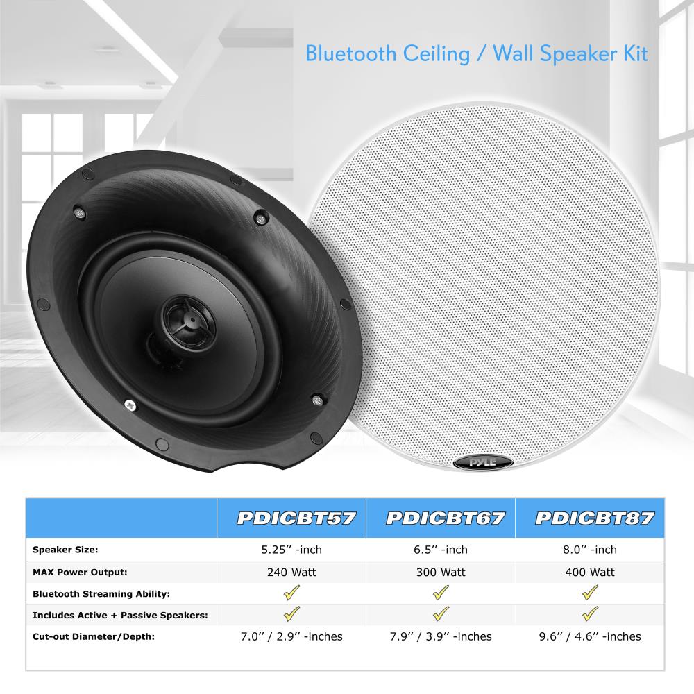 product image number 5 for Pyle USA 8.0'' Bluetooth Home Ceiling Speakers