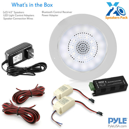 product image number 7 for Pyle 4.0’’ Led Bluetooth Ceiling Speakers