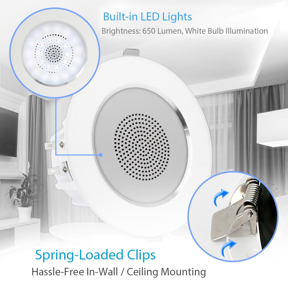 product image number 6 for Pyle 4.0’’ Led Home In-Wall/Ceiling Speakers