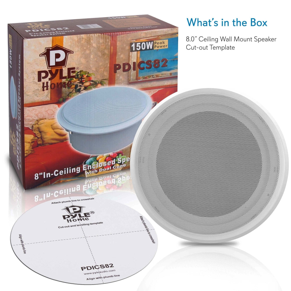 product image number 7 for Pyle 8.0'' In-Wall / Ceiling Speaker System