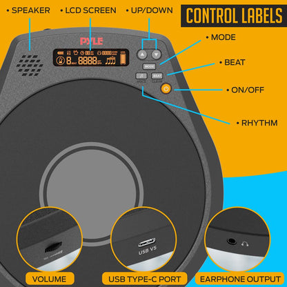product image number 3 for Pyle Digital Practice Drum Pad