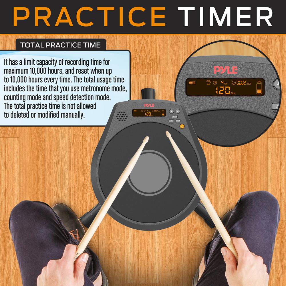 product image number 7 for Pyle Digital Practice Drum Pad
