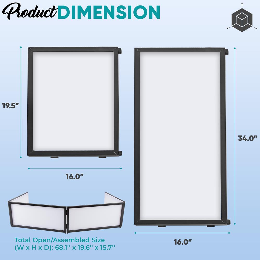 product image number 2 for Pyle Dj Booth Façade Screen Cover Scrim Panel