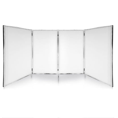 DJ Booth Cover Screen - Clean Setup, Stretchable Lycra, White
