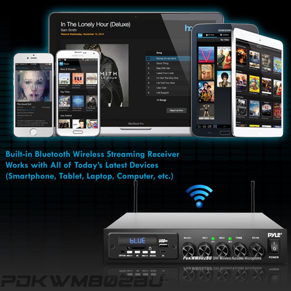 product image number 7 for Pyle Wireless Microphone & Bluetooth Receiver