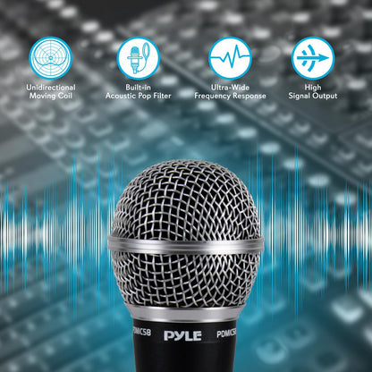 Dynamic Handheld Microphone - High Output, Zinc Alloy, Includes 15ft Cable
