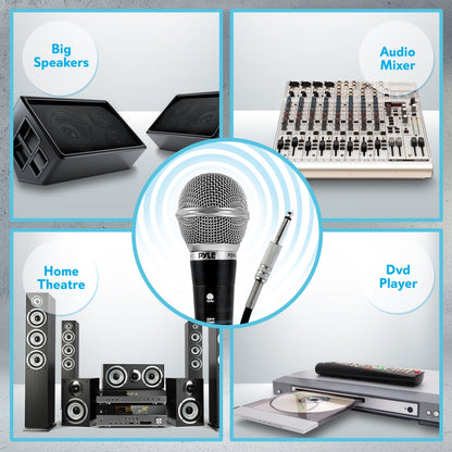 3-Piece Dynamic Microphone Kit High Output Zinc Alloy 26ft XLR Cable