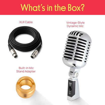 Classic Retro Vintage Microphone, Silver