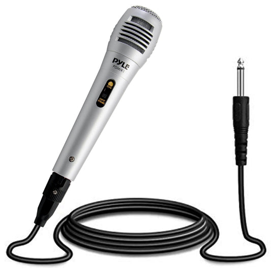 Microphone dynamique à haut rendement avec grille en acier et câble XLR de 2 mètres 