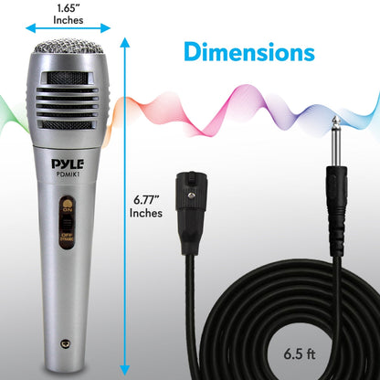 Microphone dynamique à haut rendement avec grille en acier et câble XLR de 2 mètres 