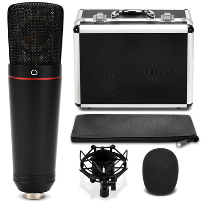 XLR Condenser Microphone Kit - Studio Quality, 34mm Capsule, Metal Alloy