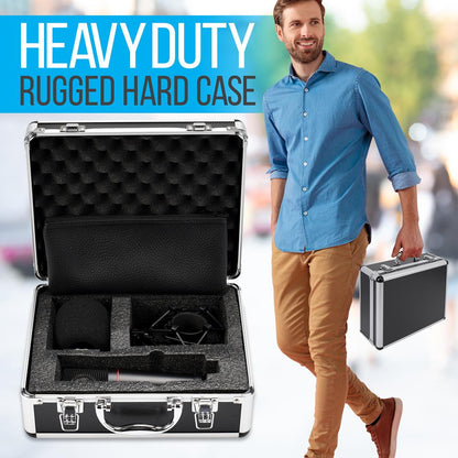 XLR Condenser Microphone Kit - Studio Quality, 34mm Capsule, Metal Alloy