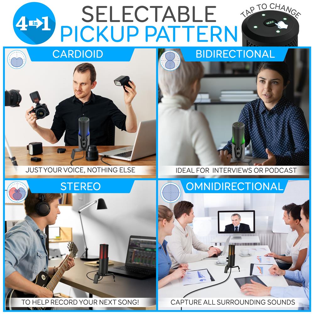 product image number 2 for Pyle Usb Microphone Pro 4-In-1