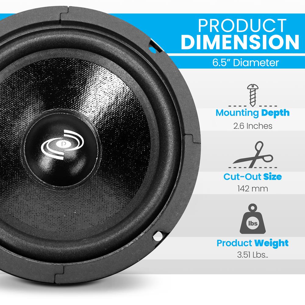 product image number 3 for Pyle 6.5'' High Power Midrange Driver