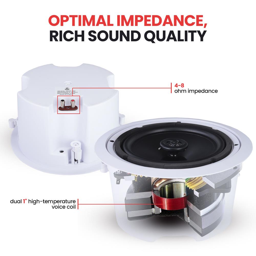 product image number 2 for Pyle 8.0'' In-Wall / Ceiling Speakers
