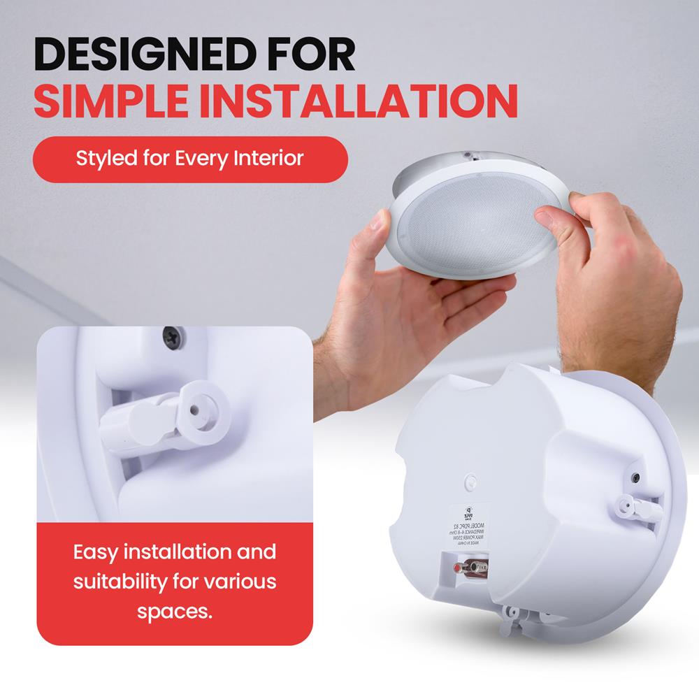 product image number 5 for Pyle 8.0'' In-Wall / Ceiling Speakers