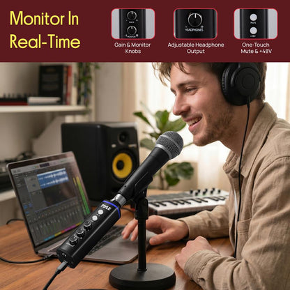 XLR to USB-C Audio Interface Adapter