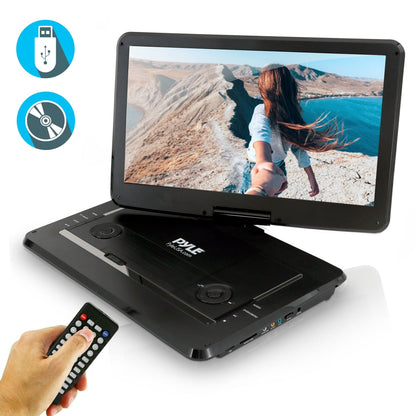 Lecteur DVD portable, écran haute résolution, écran pivotant, batterie rechargeable 