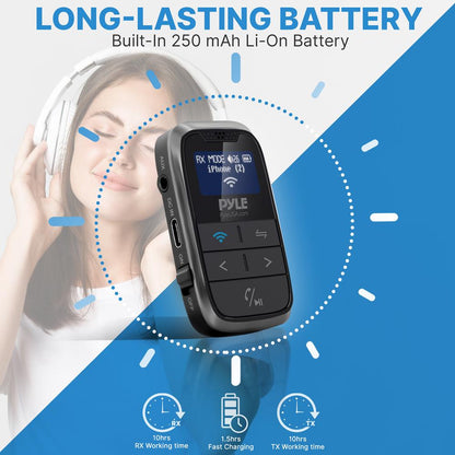 Adaptateur audio Bluetooth 2-en-1 - Faible latence, technologie 5.1, batterie rechargeable 