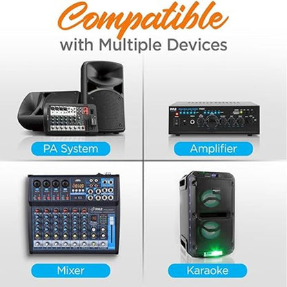 Dual Channel Wireless Mic System - Clear Sound, Adjustable Volume, VHF