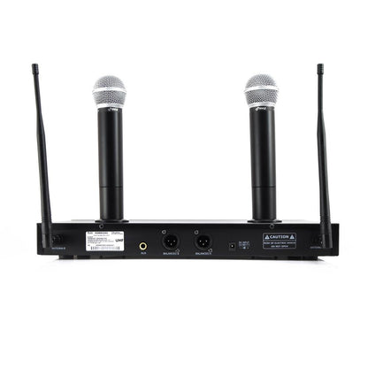 Wireless Microphone System 175' Range Dual Rechargeable Mics LCD Display