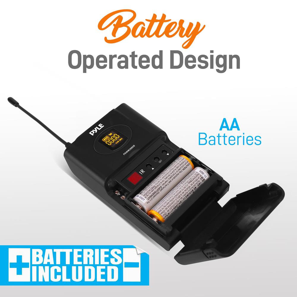 product image number 4 for Pyle 2-Ch. Desktop Wireless Microphone System