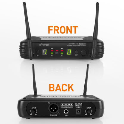 2 Channel Wireless Mic System - Portable UHF, 160' Range, 2 Headsets, 2 Lavalier