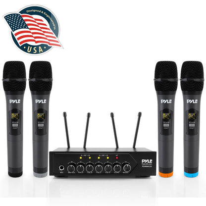 Wireless Microphone System, Crisp Audio, UHF Dual Mics, Rechargeable Receiver