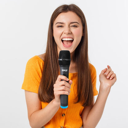 Wireless Microphone System, Crisp Audio, UHF Dual Mics, Rechargeable Receiver