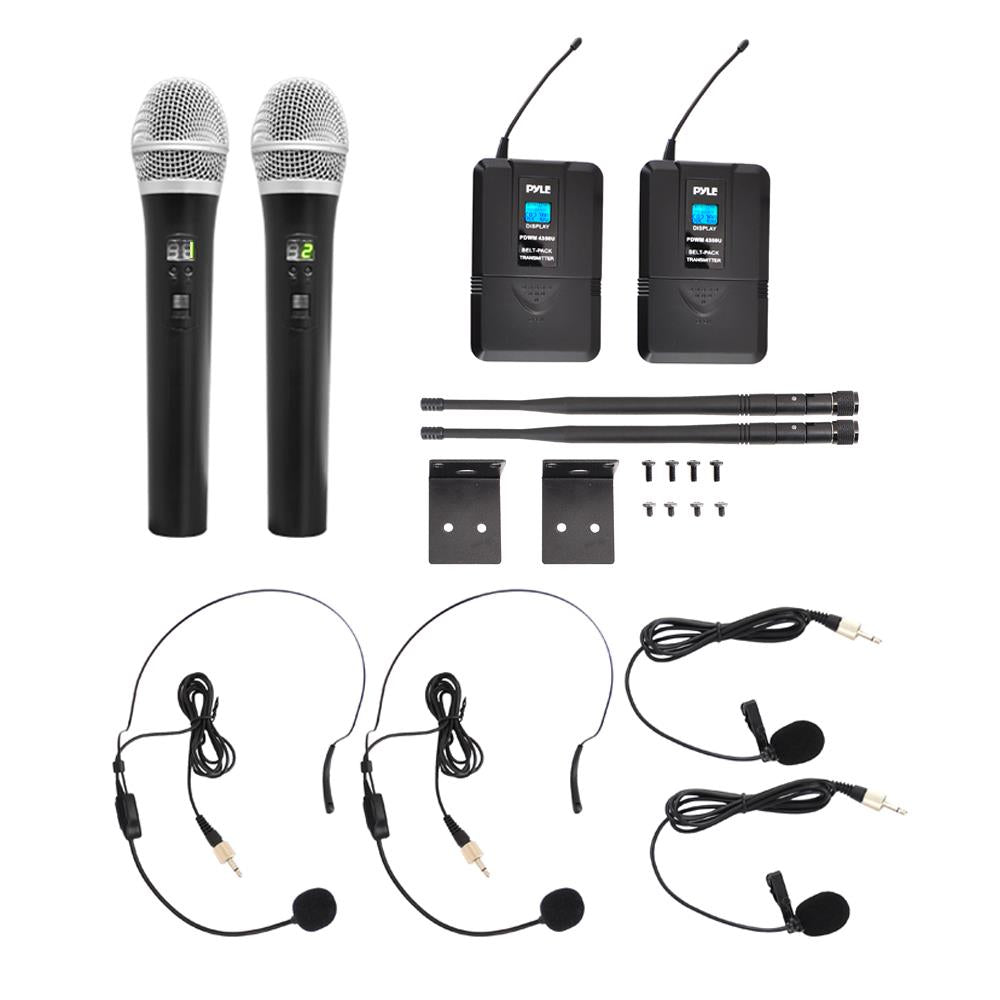 product image number 4 for Pyle 4-Ch. Uhf Wireless Microphone System Kit