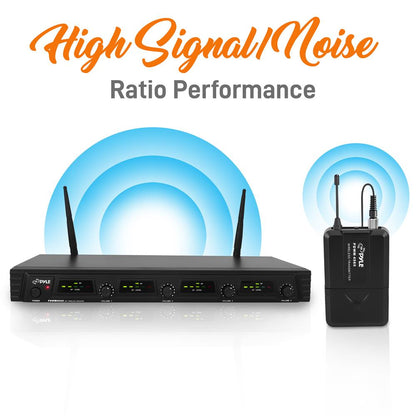 product image number 5 for Pyle 4-Ch. Uhf Wireless Microphone System