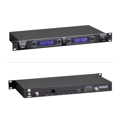 Wireless Conference Mic System, 4-Ch UHF, LCD Display, Rack Mountable