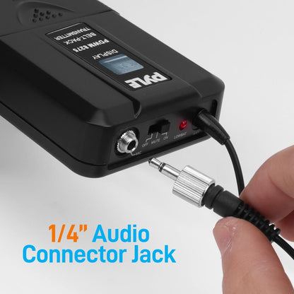 8-Channel UHF Wireless Mic System, 164 ft Range, LCD Display, Rack Mountable