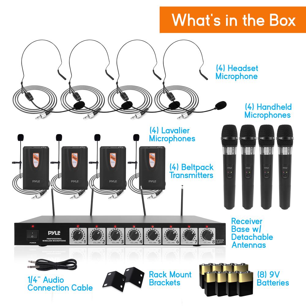 product image number 7 for Pyle 8-Ch. Wireless Microphone System