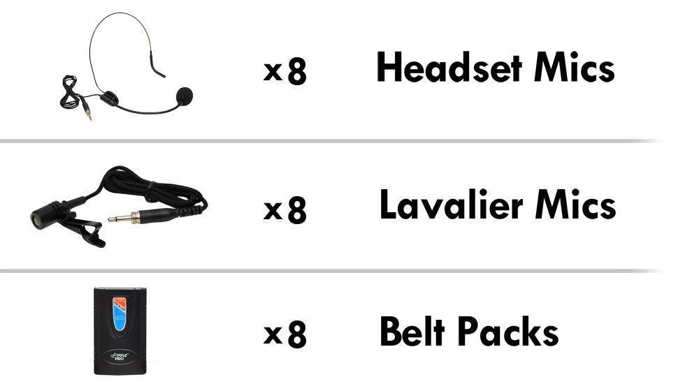 product image number 5 for Pyle 8-Ch. Wireless Microphone System