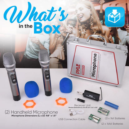 Wireless Microphone System - Reliable UHF Design, Battery Operated