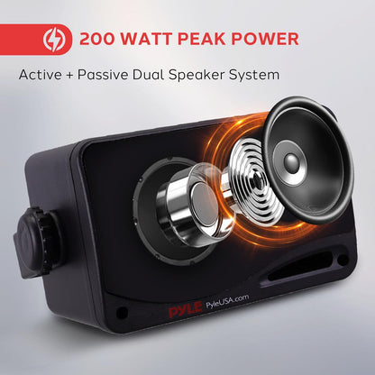 Outdoor Waterproof Bluetooth Speakers - 200W 3-Way System, Weatherproof