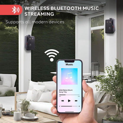Outdoor Waterproof Bluetooth Speakers - 200W 3-Way System, Weatherproof