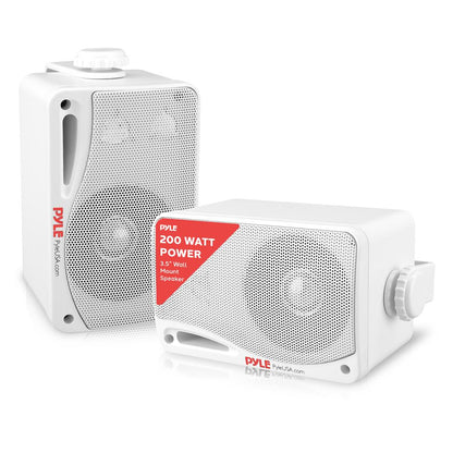 Outdoor Waterproof Bluetooth Speakers, 200W, 3-Way, White
