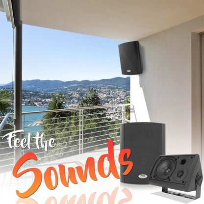 Wall Mount Speaker System - Bluetooth, 300W, 2-Way Stereo, Indoor Use