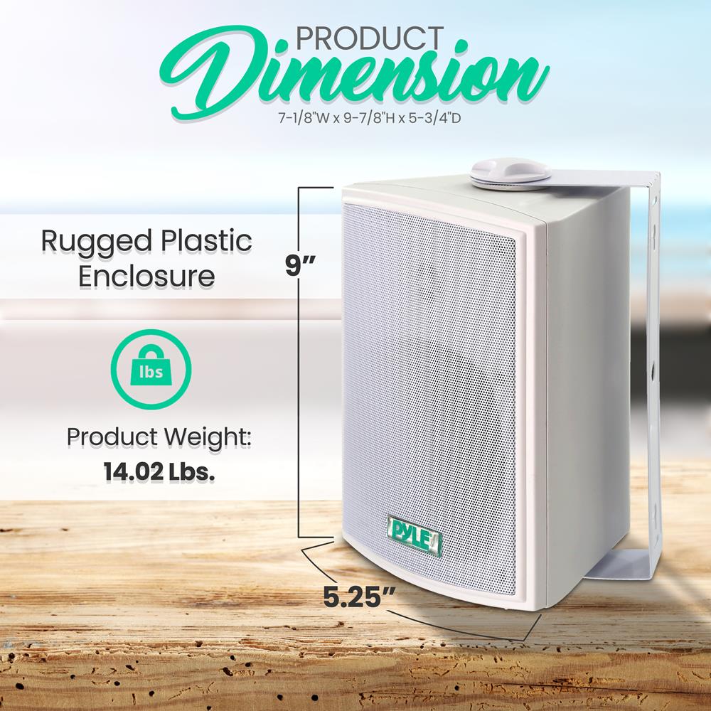 product image number 3 for Pyle 5.25" Indoor/Outdoor Wall Mount Speakers