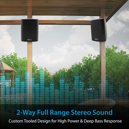 6.5" Waterproof Bluetooth Speakers - High Power Sound, Easy Install, White