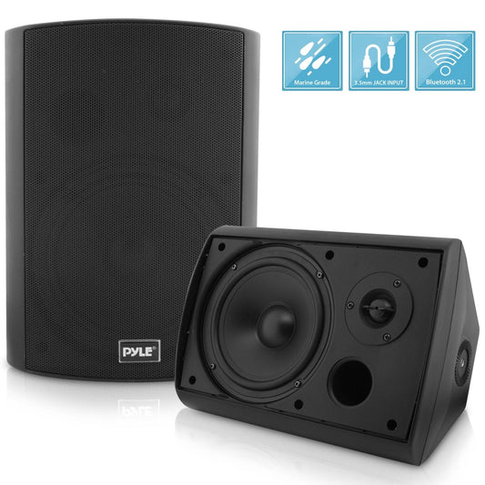6.5" Waterproof Bluetooth Speakers - High Power Sound, Easy Install, White