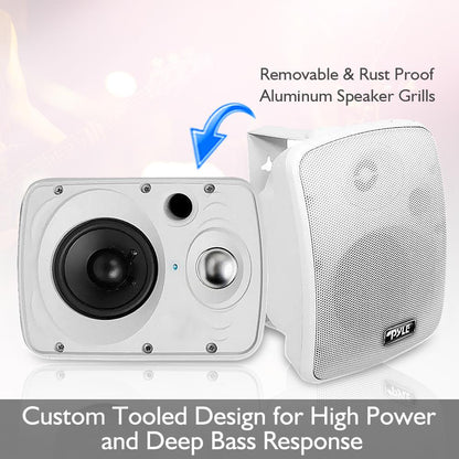 Outdoor Bluetooth Speaker System, 800W, Waterproof, White