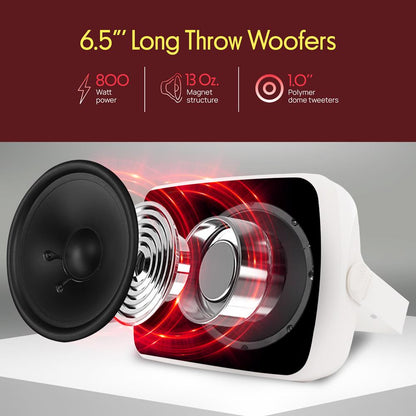 6.5'' Indoor/Outdoor Wall Mount Speakers