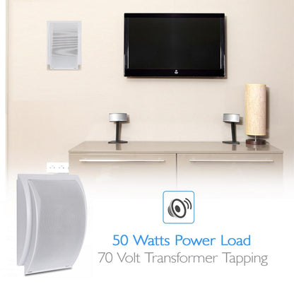 product image number 6 for Pyle 6.5'' Wall Mount Pa Wall Speaker, 70V