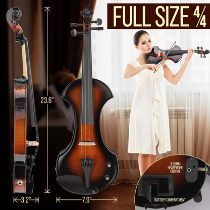 product image number 5 for Pyle Electric Plywood Violin